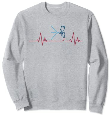 Paint Air Spray Gun Heartbeat for Car Painter Sweatshirt