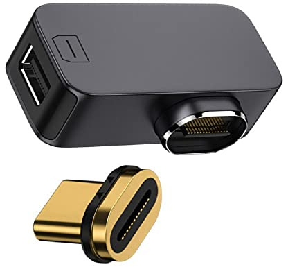 cablecc Magnetic Angled Type USB-C Type C to Mini DP Displayport Monitor Converter Adapter 4K 2K 60hz for Phone & Laptop