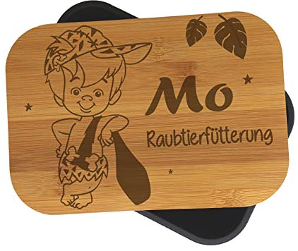 Contenitore per alimenti personalizzabile (contenitore per esperi, con motivo ragazzo con mazza)