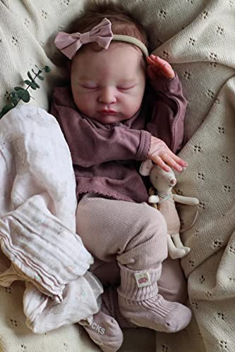 Zero pam Reborn Baby Mädchen 48 cm Silikon Puppen Baby Lebensechte Babypuppen Wie Echtes Baby Echte Baby Puppenmit Weicher Körper Puppe Ab 3 Jahre