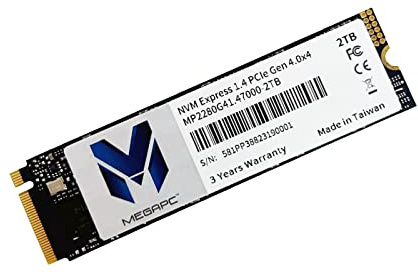 MegaPC PCIe SSD 2TB NVMe M.2 2280 Internal Solid State Hard Drive, Interface PCIe Gen 4.0 x4, Speed Up to 7000 mb/s, Storage and Memory Expansion for Gaming Computer PC Desktop Laptop AIO