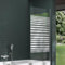 Mai & Mai Pare-Baignoire 80x140cm 1 Volet Paroi de Douche pour Baignoire en Verre ESG avec Bandes Opaques et Revêtement NANO Easy Clean C201