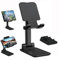 ZSMJAER Support Telephone Réglable Pliable Innovant, Support Téléphone, Support pour Téléphone Portable de Bureau, Support iPhone Bureau, Support ipad Samsung Mini iPhone Tous Les Smartphones (Noir)