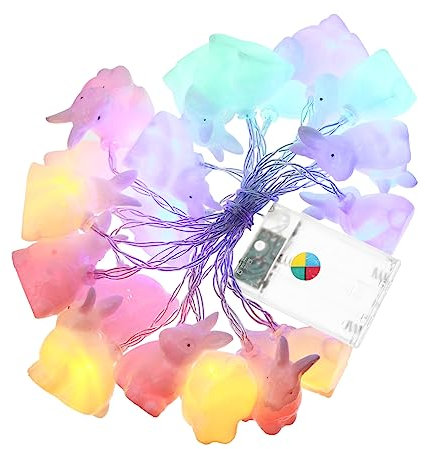 Warmhm 1 Satz Saite Kaninchen-lichterketten Gastgeschenke Für Ostern Osterpartydekorationen Led-vorhanglicht Led-licht Feenvorhanglichter Fenster Vorhang Licht P.s Hochzeit Modellierlicht