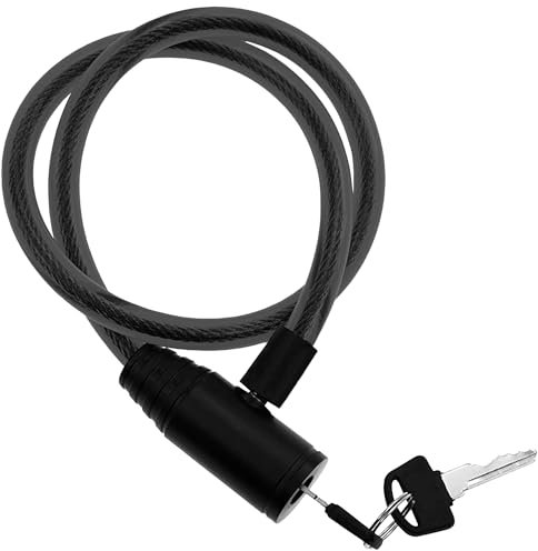 Antivol trotinette electrique cable en acier 60 cm robuste verrouillage avance par cle pour une securite inegalee fiable robuste pratique (Noir)