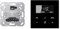 JUNG Home Raumthermostat-Set mit 1790RTR Raumtemperaturregler-Einsatz mit Fühleranschluss + BTA1791SW Raumthermostat-Display Glas Schwarz Serie LS