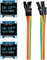ELEGOO 3x 0,96 Pulgadas OLED Display Screen, Módulo de Pantalla de Visualización de 128 x 64, con Cable DuPont, Pantallas Compactas y Autoiluminadas I2C Compatible con Arduino y Raspberry