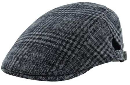 KeepSa Herren Schiebermütze Baumwolle Retro Flat Cap Herbst Winter