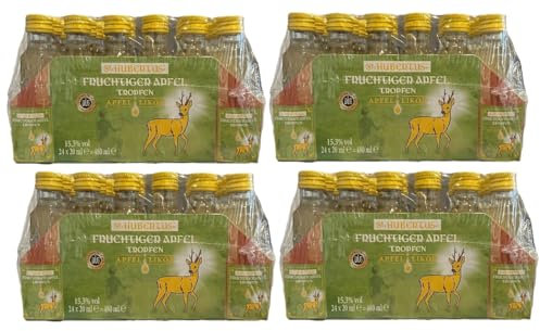 96 x 0,02l Hubertus Fruchtiger Apfel Tropfen a 0,02l Friesen Tropfen 15.3% Vol. + Space Keks gratis a 45 g von Onlineshop Bormann