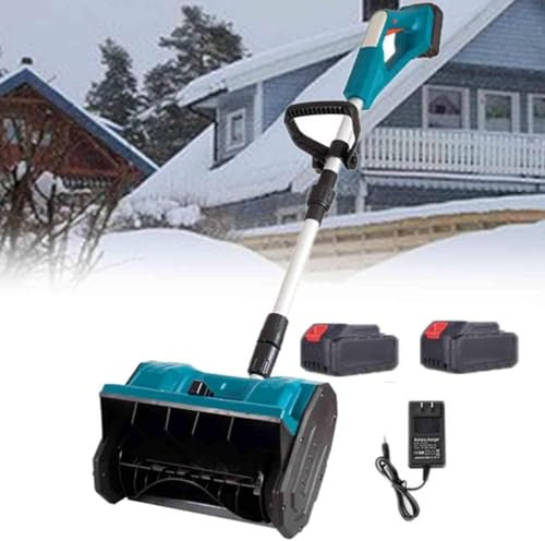 Spazzaneve Elettrico Senza Fili Con Pala Da Neve Con Direzione Regolabile E Asta Telescopica, Spazzaneve Leggero, Spazzaneve Pieghevole Con Distanza Di Lancio Di 26 Piedi For Patio, Terrazza, Vialetto