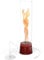 höfats Spin air 1200 Rot – Tischfeuer für Indoor & Outdoor - moderner Bioethanol-Tischkamin mit Langer Brenndauer - Innovative Bio-Burner-Technologie, emaillierter Gussfuß, wärmender Kamin