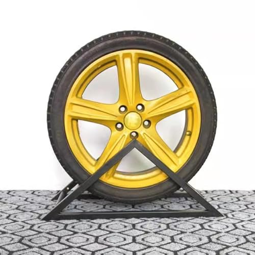 Kompaktes Metall-Reifenregal – dreieckiger Präsentationsständer für Garage und Messen, platzsparende Reifen für kleine Räume, Felgenregale für einfachen Zugang