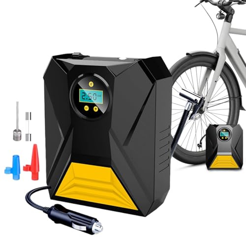 Yulokdwi Tragbarer Luftkompressor | Autoreifen Luftkompressor,12V Digitales Druckmessgerät Mit Display Für Reifen Von Automobilen LKWs Fahrrädern Bällen Sportausrüstung Und Outdoor