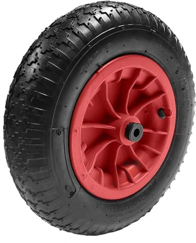 KetoPlastics 14 RED Pneumatic Wheel/Replacement wheel (3.50-8) COMPLETE