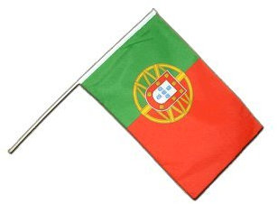 Flaggenfritze® Große Stockflagge Schwenkflagge Portugal 60 x 90 cm