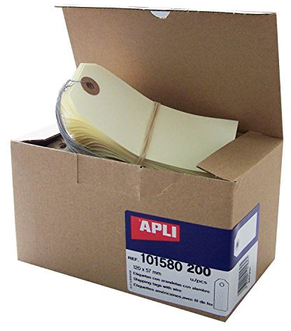 agipa 101580 Gepäckanhänger, 120 x 57 mm, neutral, mit Draht