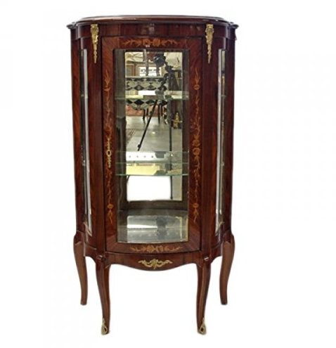 Casa Padrino Barock Vitrine Model Mahagoni - Vitrinenschrank - Wohnzimmerschnank