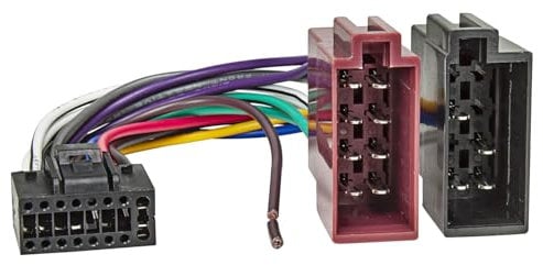 tomzz Audio 7000-015 Originalradio Anschlußkabel kompatibel mit Kenwood Radios KRC KDC JVC ab 2011 ISO 16 polig 22x9,9mm