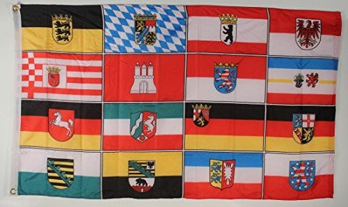 Deutschland 16 Bundesländer Flagge Großformat 250 x 150 cm wetterfest Fahne