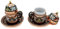 Copper Turkish Coffee Cups with Saucer and Lid (Set of 2)