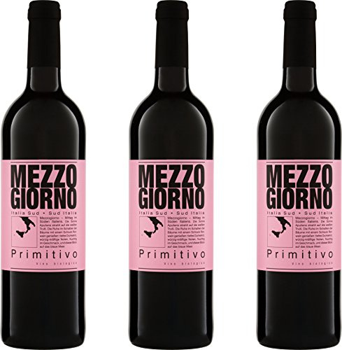 Eigenmarke Riegel Primitivo MEZZOGIORNO IGT 2015 Trocken ( 3 x 0.75 l)