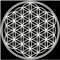 Samunshi® Lebensblume Wandtattoo Blume des Lebens Aufkleber Wandbild Blumen Wandsticker Yoga Sticker Wanddeko 30 x 30cm creme