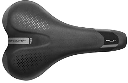 Sportourer Damen Garda Lady Gel Hi-Viz Fahrradsattel, Schwarz, One Size