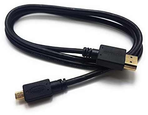 MainCore 1m long Micro HDMI to HDMI Video Audio Cable for Digital Camera/Car Dash Cam/Tablet/Laptop/Video Action Camera/Camcorder .etc (Available in 0.5m, 1m, 1.5m, 1.8m, 2m, 3m, 5m) (1m)