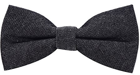 DonDon Herren Jeans Fliege Schleife gebunden 100% Baumwolle schwarz