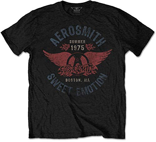 Aerosmith Men's Sweet Emotion Slim Fit T-Shirt Black