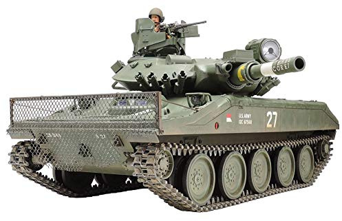 Tamiya 300036213 M5551 Vehicle 1:16 US M551 Sheridan Standing Model, Faithful Replica, Model Building, Plastic Kit, Crafts, Hobby, Gluing, Plastic Kit, Assembly, Unpainted