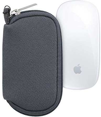 kwmobile Custodia Mouse Wireless Compatibile con Apple Magic Mouse 1/2 - Custodia Neoprene Mouse - Astuccio Porta Mouse PC Gaming Grigio