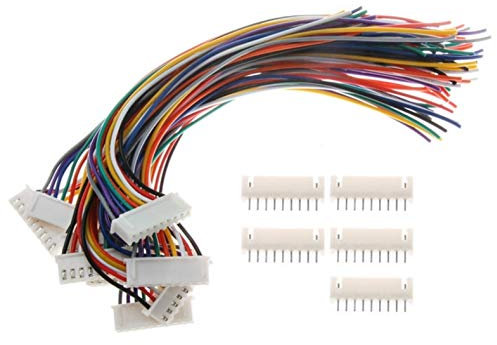 VUNIVERSUM 5X 9Pin (8s) Premium XH 2.54mm 2.54 Stecker inkl. 15cm 24AWG Elektronik Kabel + Buchse Lose für Lipo Akku Balancerkabel Pitch RC JST-XH Modellbau