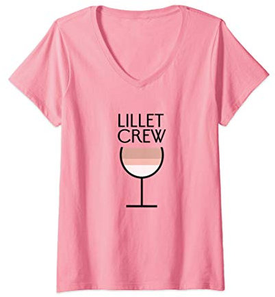 Damen Lillet Crew Gruppenshirt ideal für den Junggesellenabschied T-Shirt mit V-Ausschnitt