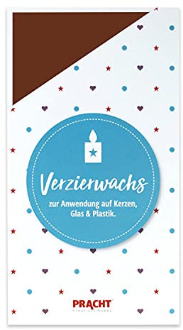Pracht Creatives Hobby 7001-98 Verzierwachsplatten in metallic kupfer, 2 Stück, ca. 200 x 100 x 0,5 mm, Wachsplatten zum Modellieren und Verzieren von Kerzen