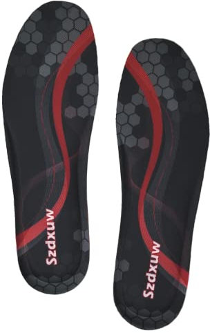 Szdxuw Solette in Memory Foam Uomo Donna, Inserti per Scarpe Regolabile alla Misura Comfort Assorbimento Traspirante degli urti Imbottitura per il Supporto del Piede Suole Interne, Donna Nero