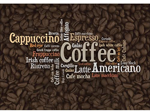 Runa Art Fototapete Küche Kaffee 352 x 250 cm Vlies Tapeten XXL Moderne Wandtapete Wohnzimmer Schlafzimmer Braun Beige 9377011b