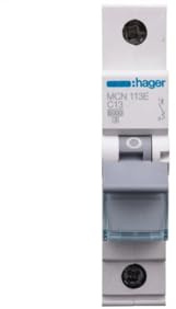 Leitungsschutzschalter 1P C 13A 6kA AC MCN113E Hager Polo 3250614313653