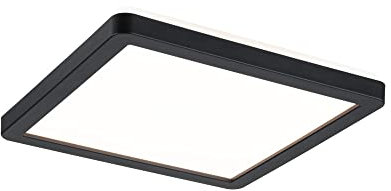Paulmann 71000 LED Panel Atria Shine 190x190mm eckig incl. 1x11,2 W Warmweiß Schwarz Lichtpanel Kunststoff Deckenpanel 3000 K