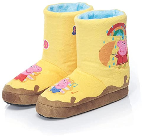 WOW! STUFF Peppa Pig Toys Schlammige Pfützenstiefel, interaktive, tragbare gelbe Gummistiefel mit Sound und Musik, die beim Gehen oder Laufen aktiviert Werden, ideal für aktive Rollenspiele und
