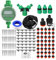 98ft /30m Irrigation System, ROFMAPLE Drip Irrigation Kit with Automatic Water Timer Distribution Tubing Hose Greenhouse Watering Systems Mist Irrigation System for Garden, Patio, Greenhouse, Lawn
