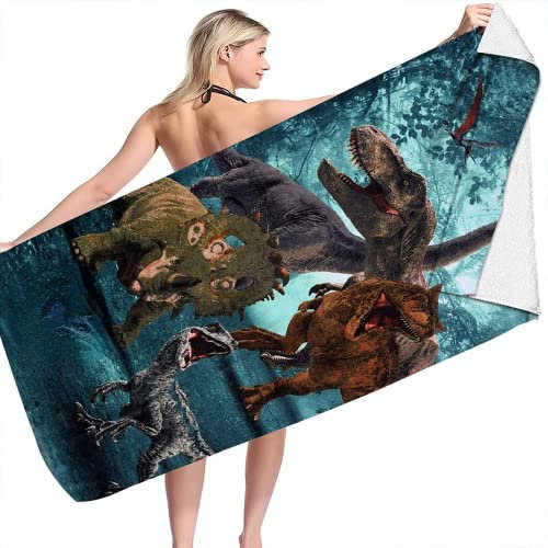 Generic Dinosaurier Strandtücher,Mikrofaser Handtuch Für Kinder Jungen Schnelle Schwimmen Handtuch Badetuch,Strandtuch Badetuch Groß (STJ-23-1,70x140cm)