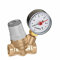 CALEFFI Mikro-Schrägsitz-Druckminderer 3/8 Zoll bis 80°C, Druckregelbereich ausgangsseitig 0,8 bis 4 bar (Mit Manometer)