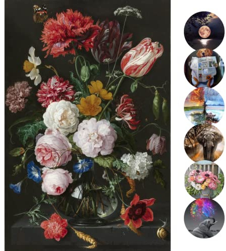 Rubye Diamond Painting Erwachsene Kinder [Blumen in Vase] - Diamond Painting Bilder - Diamant Painting - DIY Bilder - Full Diamant Bilder Set – Wall, Room, Home Decoration (30 cm x 40 cm)