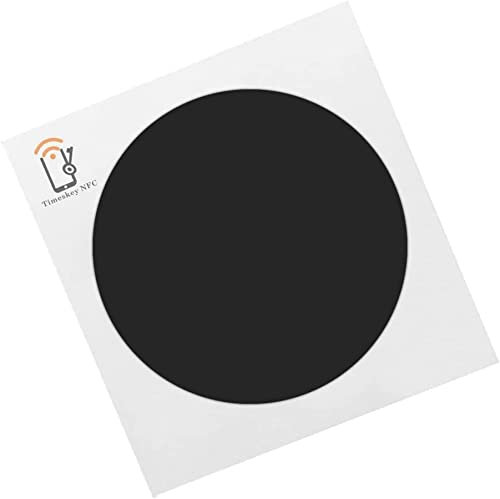 50 Stück NFC Tag Sticker Schwarz NFC Aufkleber NFC Tags 215 NFC Sticker NFC Chip NFC Visitenkarte NFC NTAG215 Sticker Compatible with iPhone Short Commands iOS App/Homekit & Android Smartphone Apps