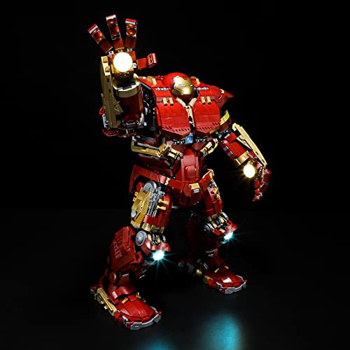LIGHTAILING Light for Lego-76210 Hulkbuster - Led Lighting Kit Compatible with Lego Building Blocks Model - NOT Included The Model Set