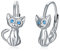 HARMONY BOLA Leverback Cat Earrings for Women 925 Sterling Silver Hypoallergenic Cat Earrings Birthday Jewelry Gifts for Women Girls