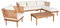 Mendler Garten-Garnitur HWC-L29, Garnitur Sitzgruppe Lounge-Set Sofa, Akazie Holz MVG-Zertifiziert - Creme-weiß
