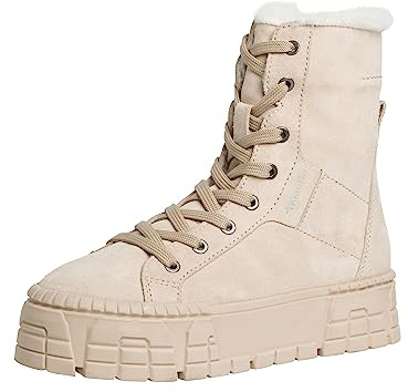 Tamaris Damen Schnürstiefel Leder Winter gefüttert; ANTELOPE/braun; 41 EU