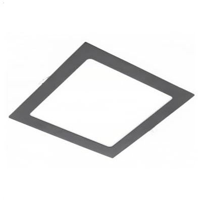ENERGMiX 12 Watt Eckige LED Einbauleuchte slim Panele in schwarz|170 x 170 x 22mm (B. x L. x H.)|1020 Lumen|Neutralweiß (4000 K)